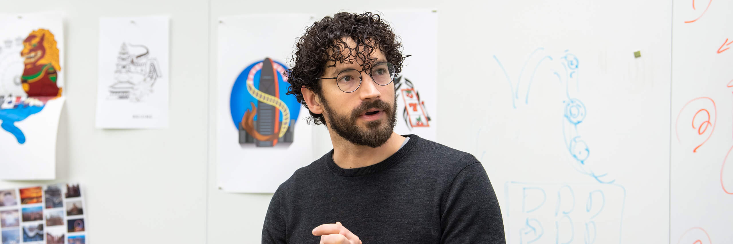 A graphic design professor