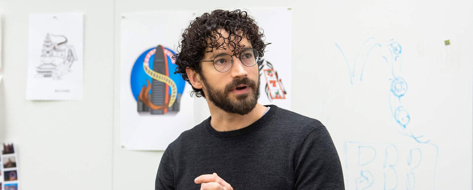 A graphic design professor