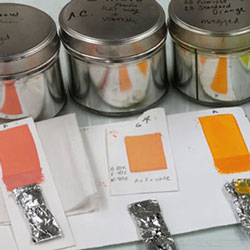  Color wheel of ink ready for printing.