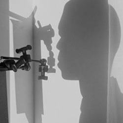 An artwork by visiting artist Aaron Turner.