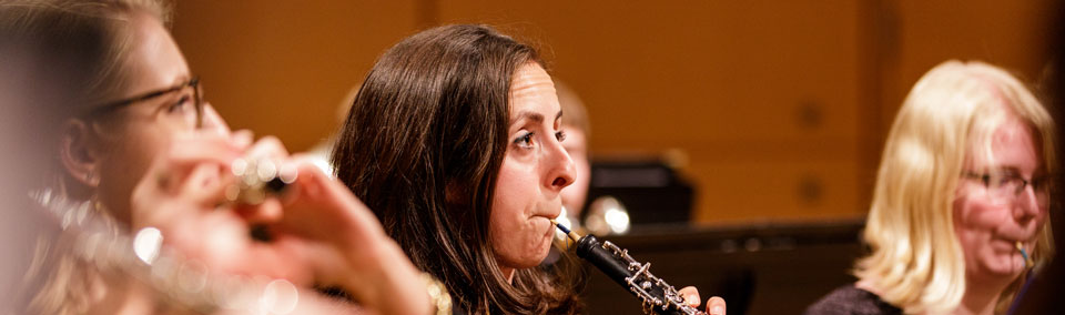Oboe section of the wind symphony.